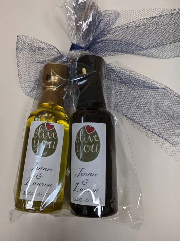 Olive you sample wedding favor