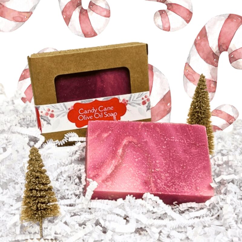 Candy Cane Olive Oil Soap